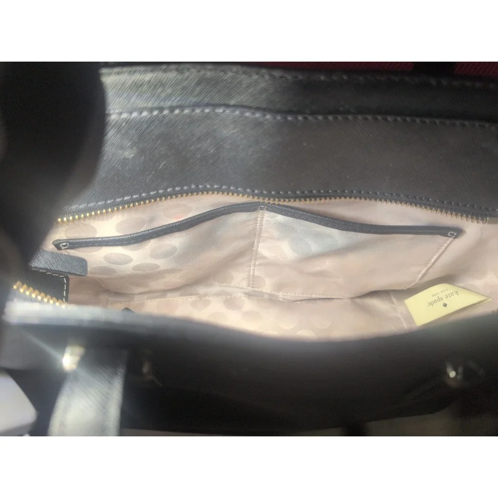 Kate Spade Cedar Street Small Hayden Black Leather Satchel Handbag Purse